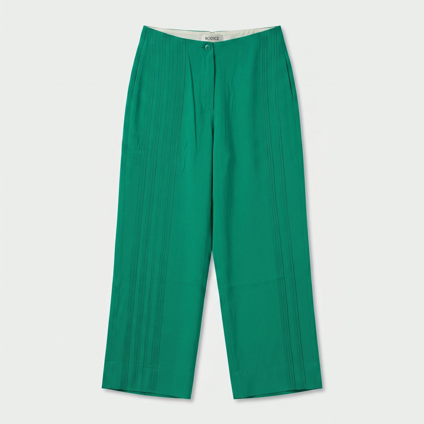 Tailored Emerald Pleated Trousers