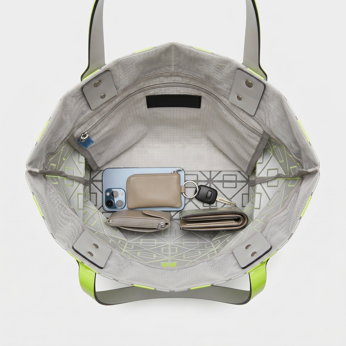Neon Geometric Tote Bag