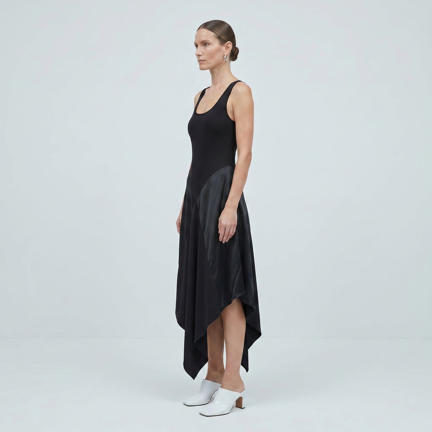Asymmetric Paneled Tank Dress