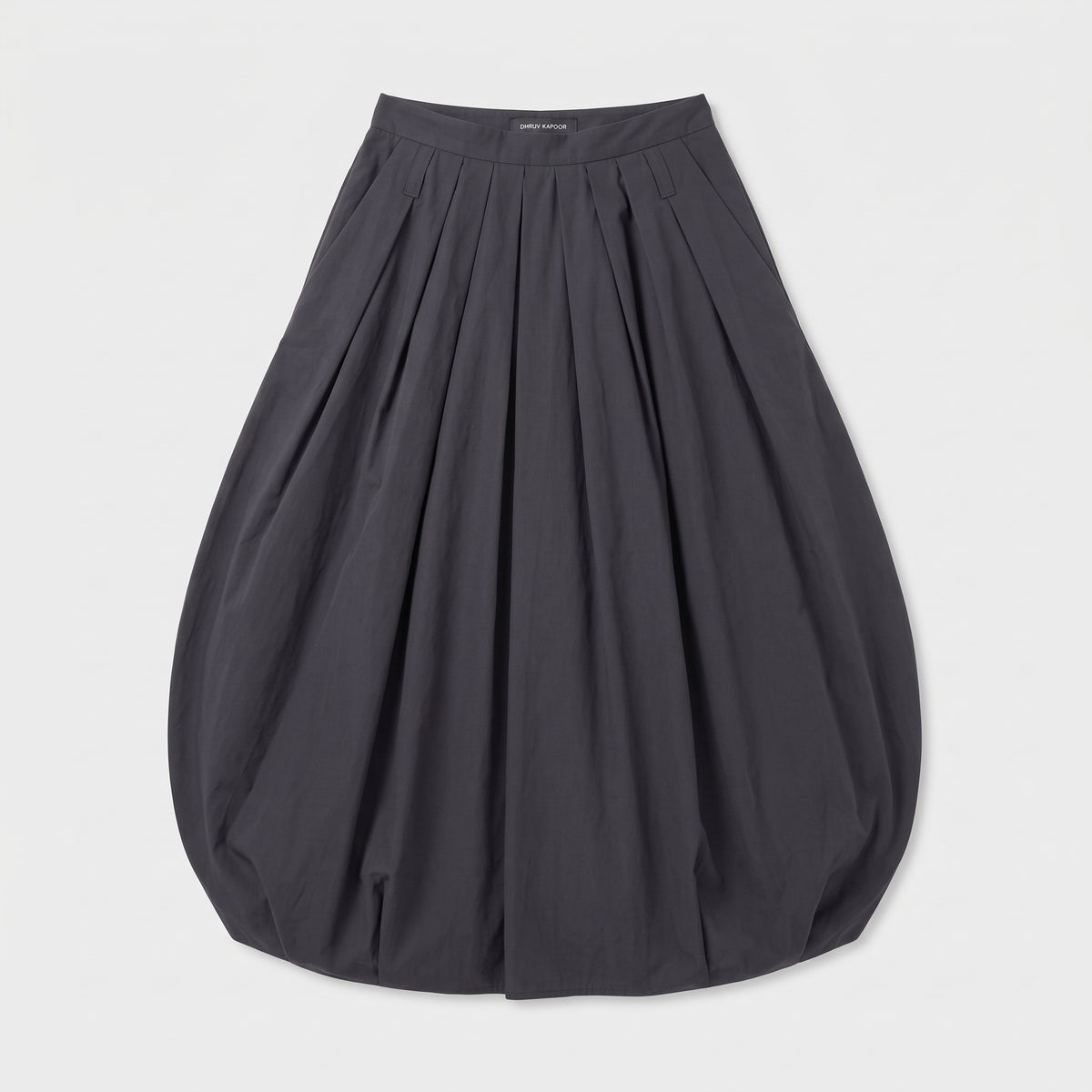 Pleated Voluminous Midi Skirt