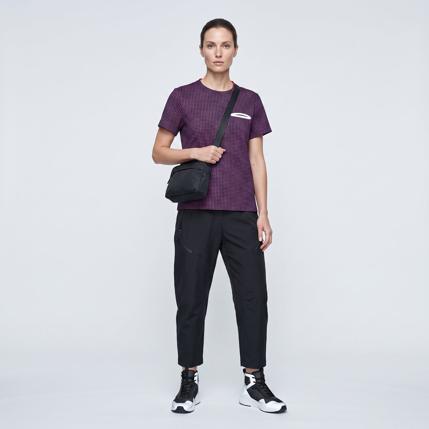 Technical Patterned Crewneck T-Shirt