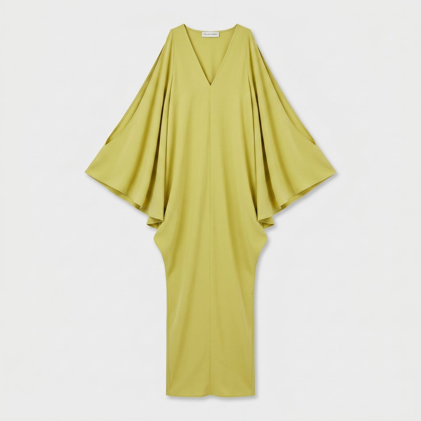 Draped Cape-Sleeve Maxi Dress