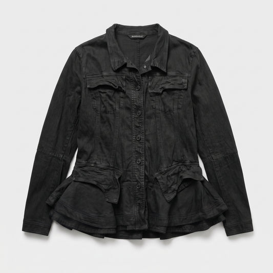 Structured Peplum Denim Jacket