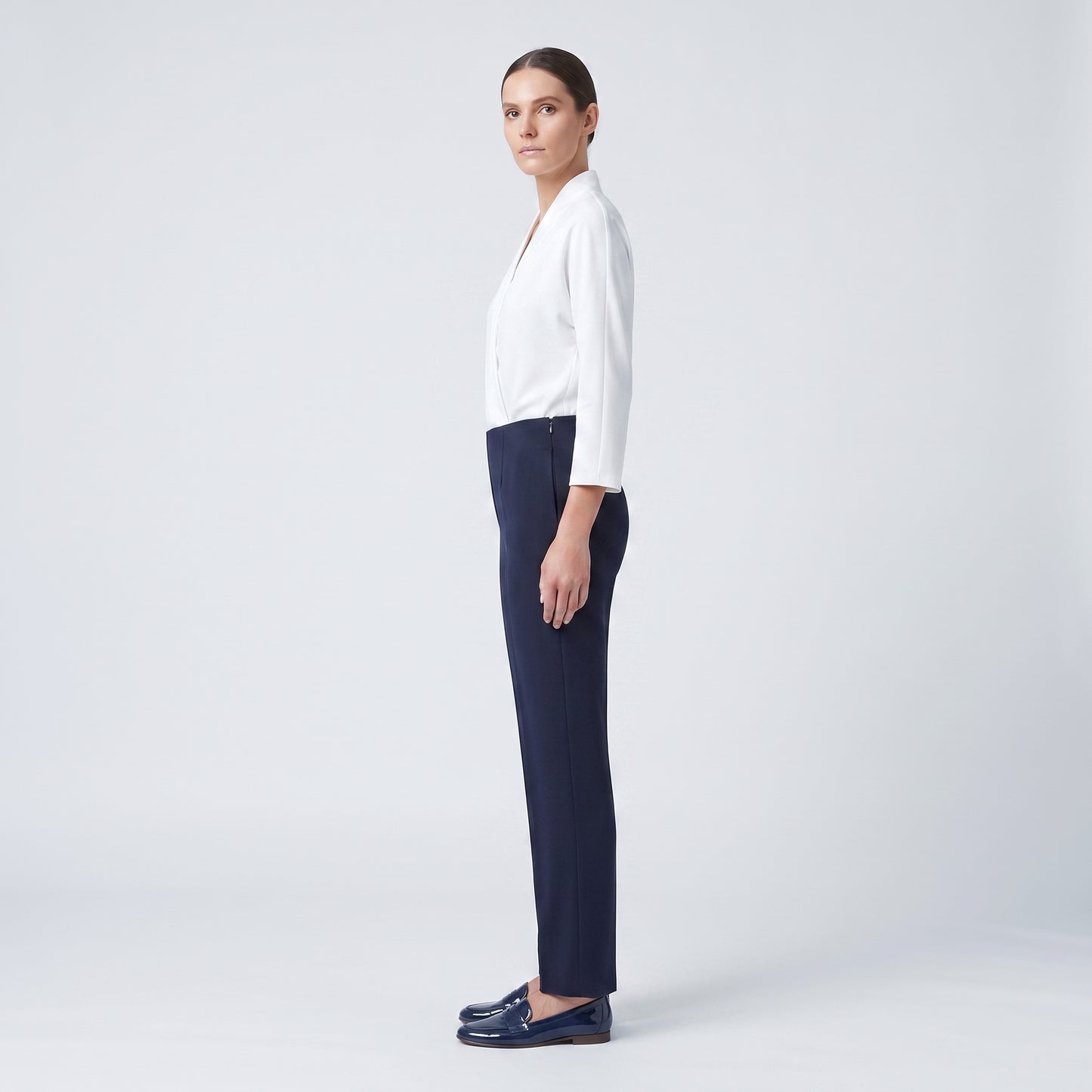 Tailored Navy Slim Trousers