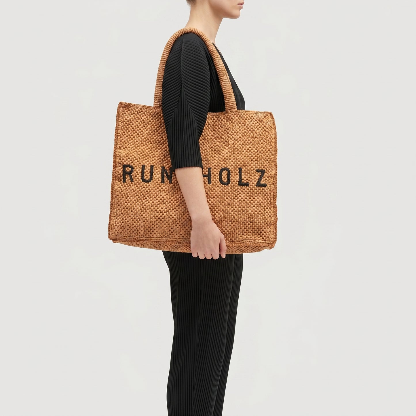 Woven Raffia Tote Bag