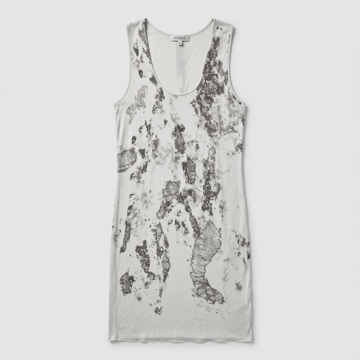 Abstract Print Sleeveless Tank Dress