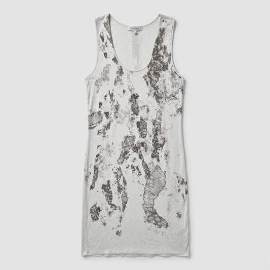 Abstract Print Sleeveless Tank Dress