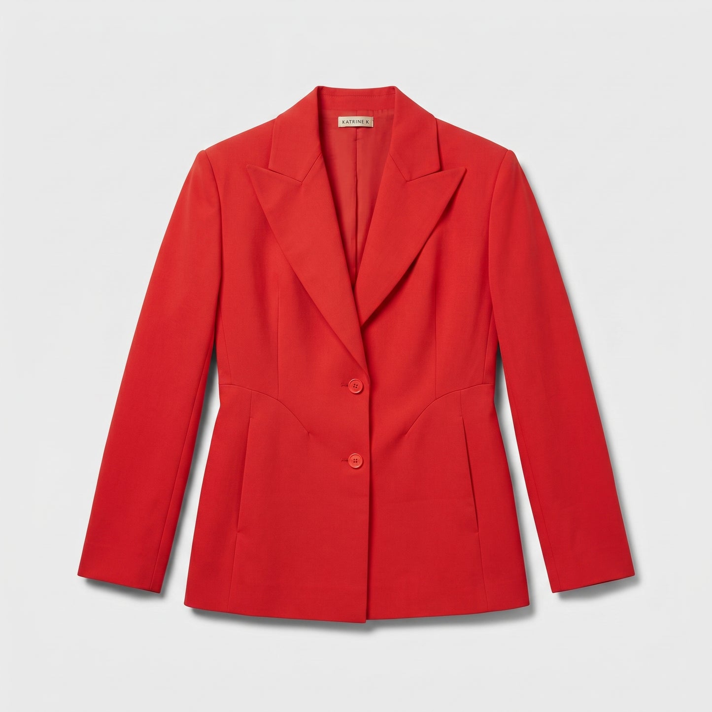 Tailored Hourglass Red Blazer