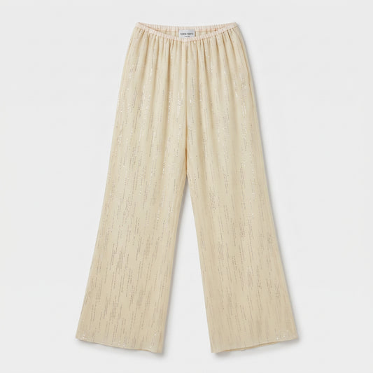 Shimmering Wide Leg Lounge Trousers