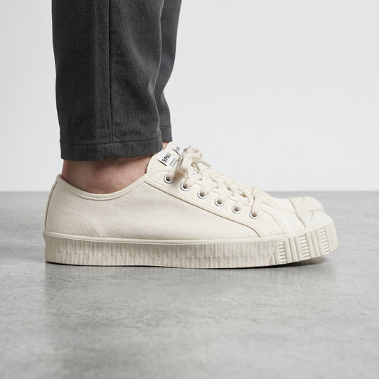 Classic White Canvas Low Sneakers