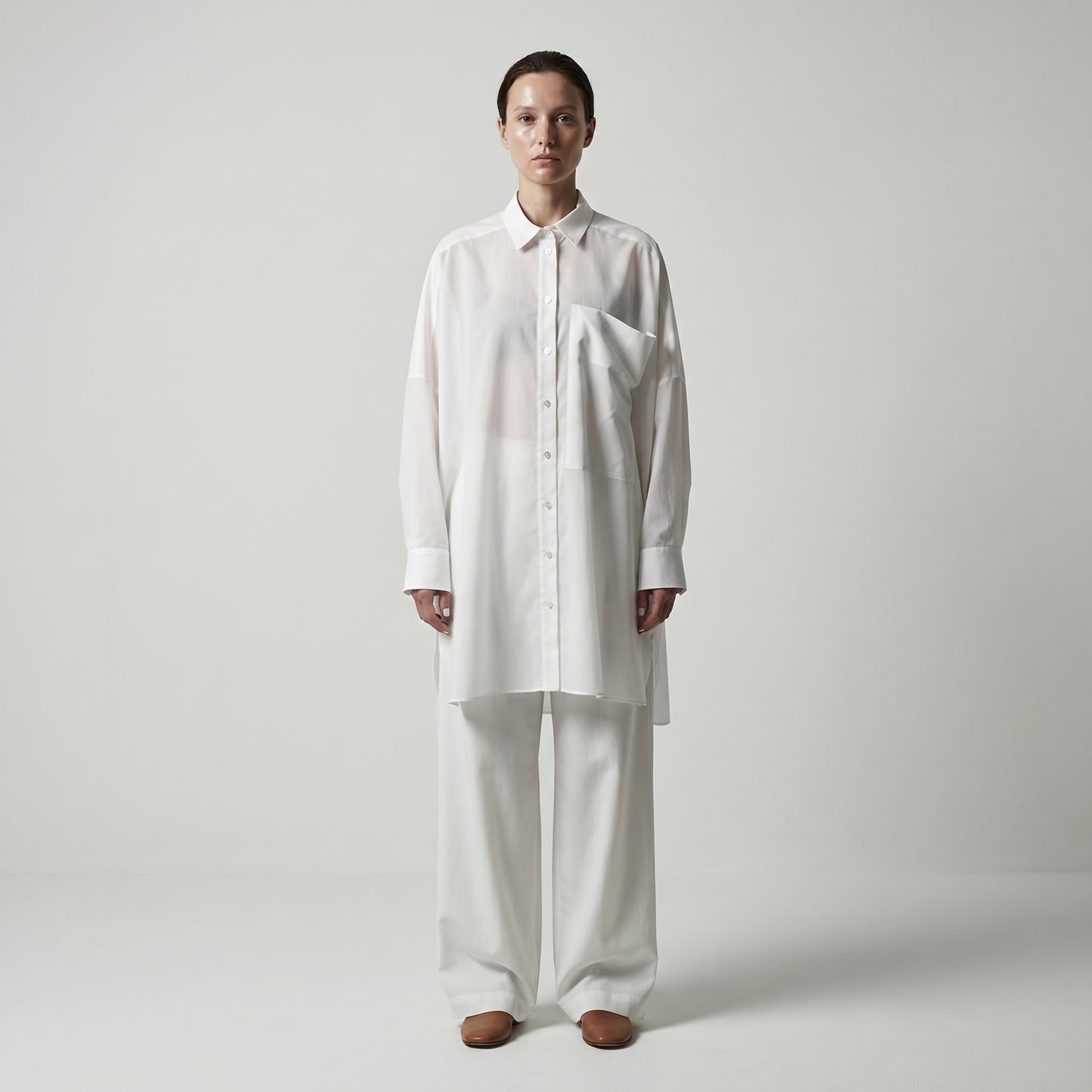 Oversized Architectural Button-Down Shirt
