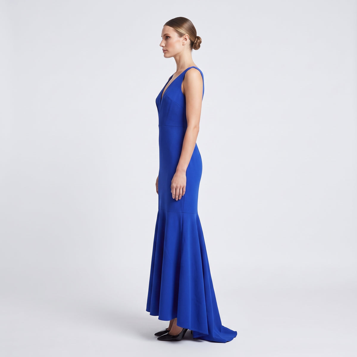 Sleeveless Royal Blue Mermaid Gown