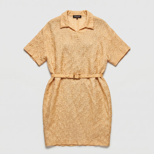 Textured Belted Mini Dress
