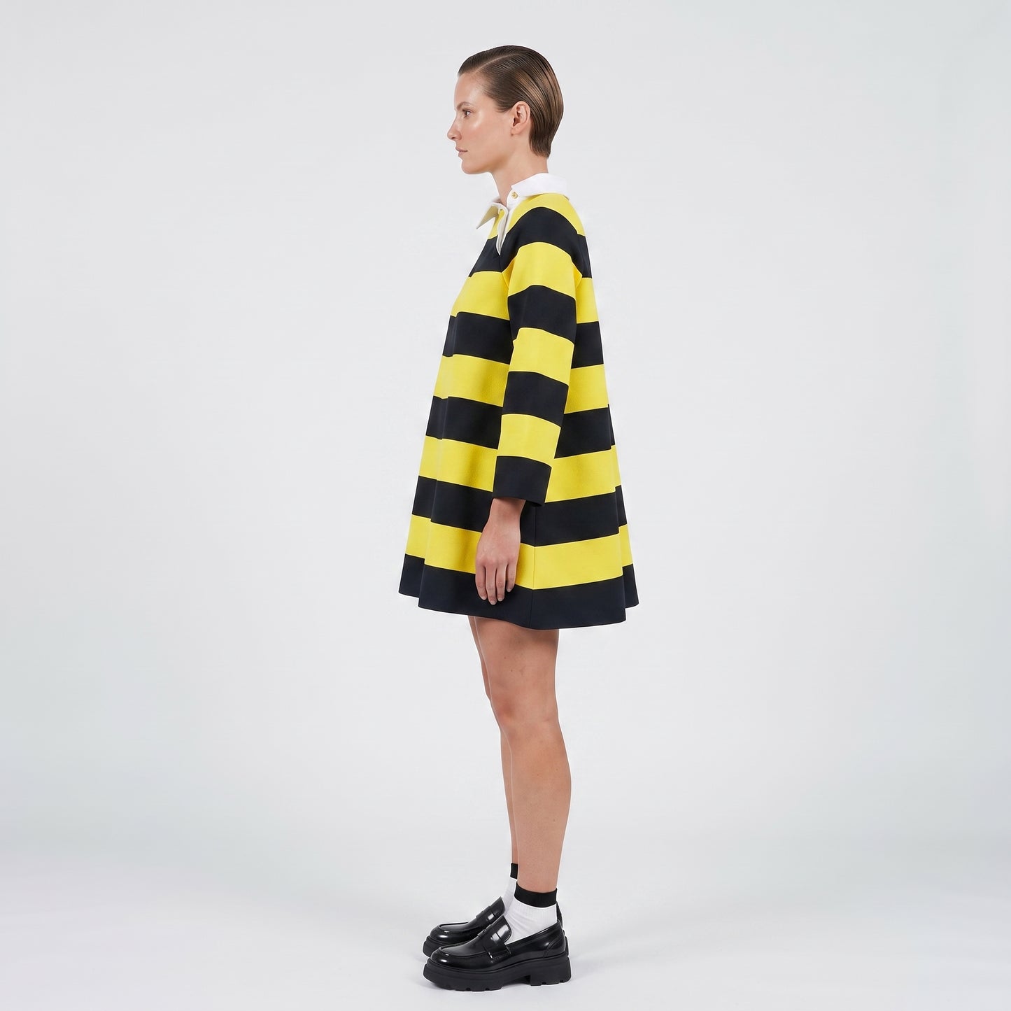 Striped A-Line Rugby Dress
