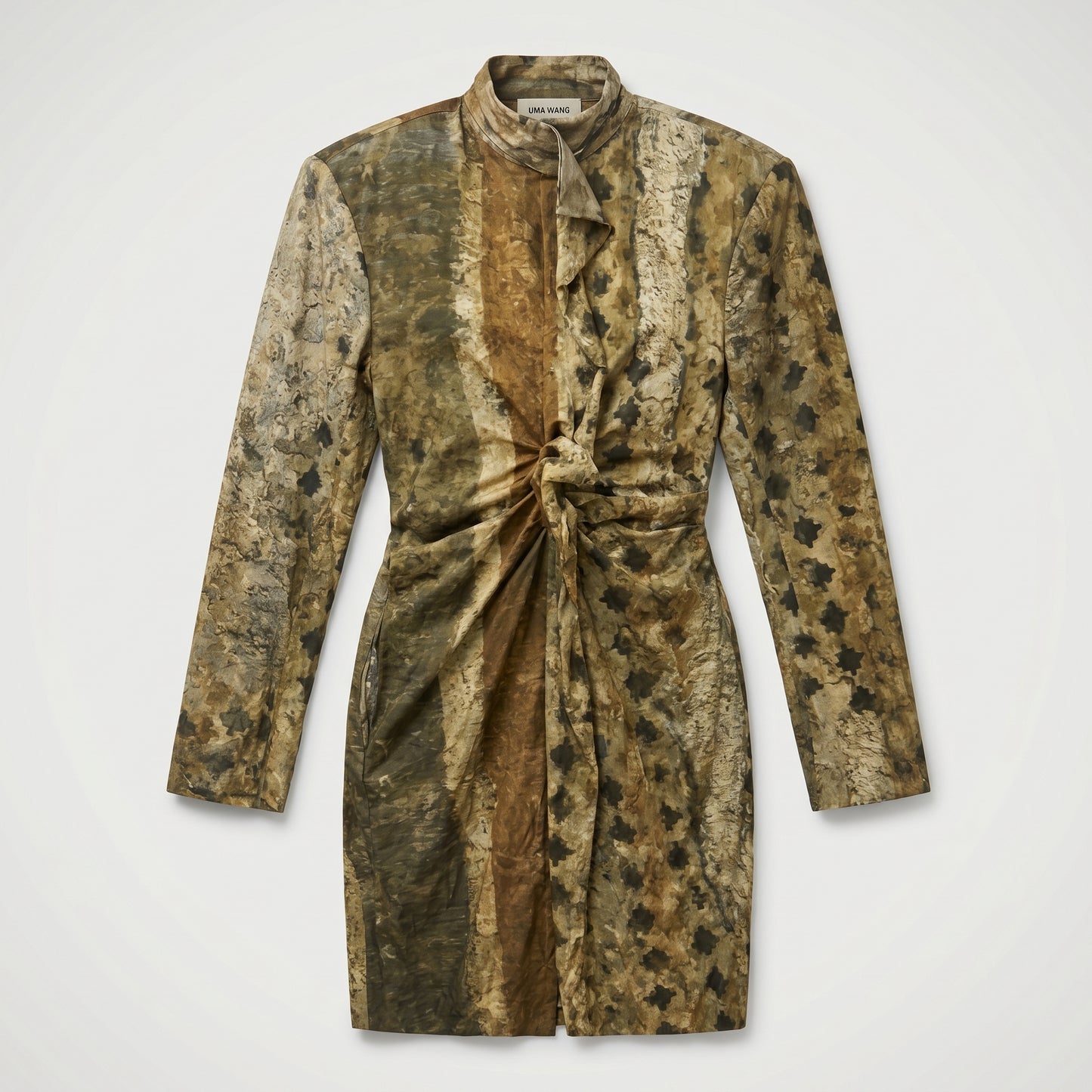 Abstract Patterned Twist Dress