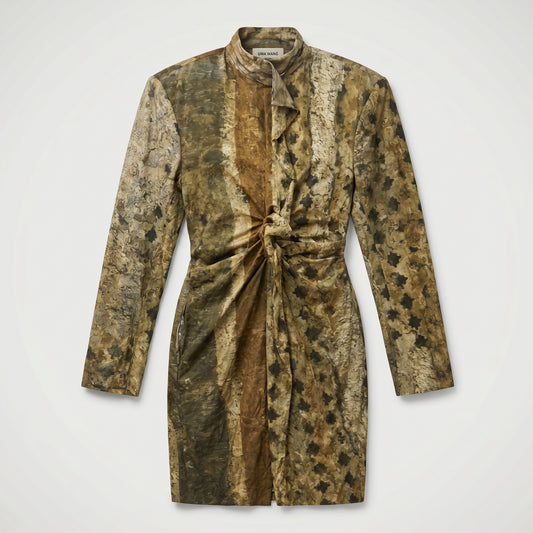 Abstract Patterned Twist Dress