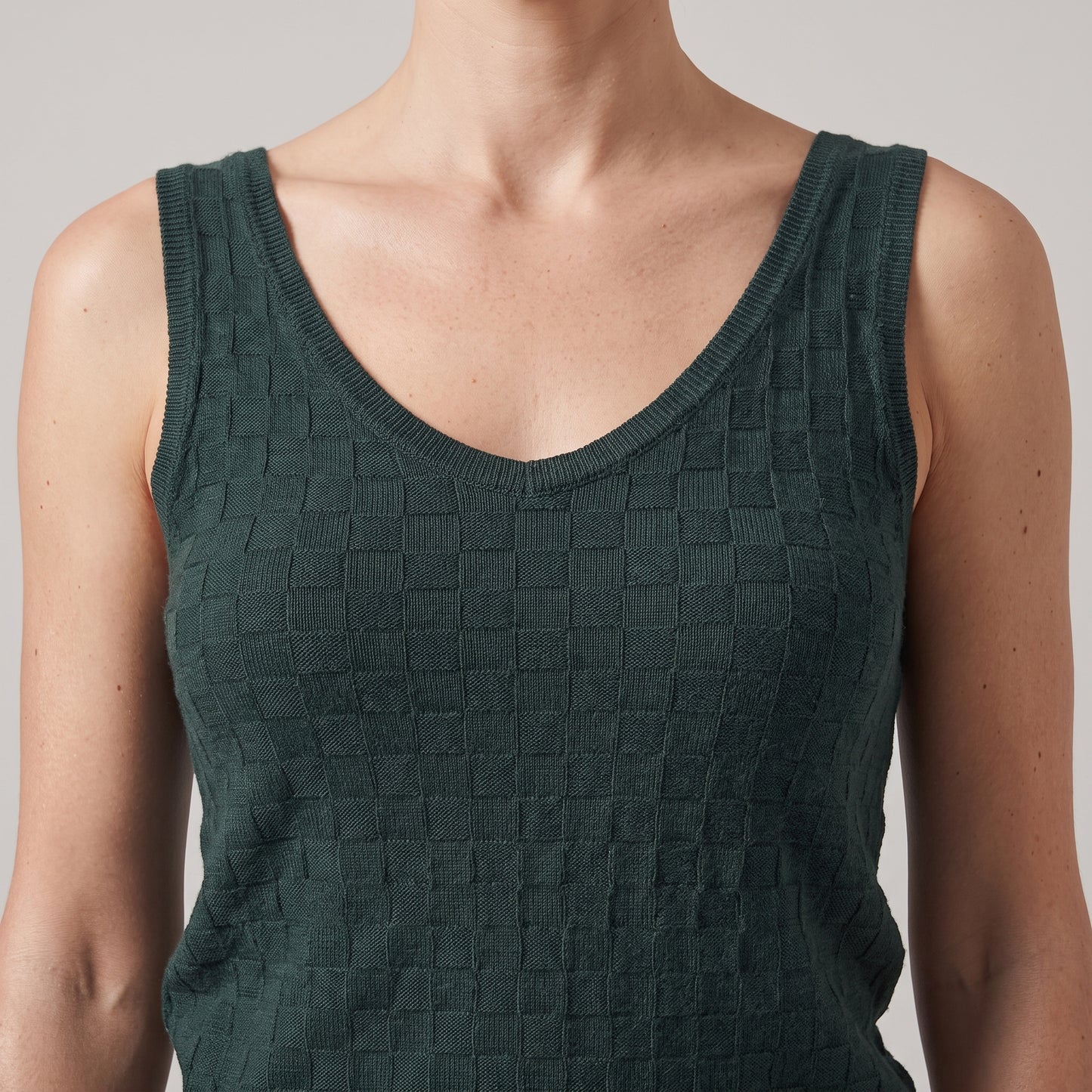Textured V-Neck Knit Vest