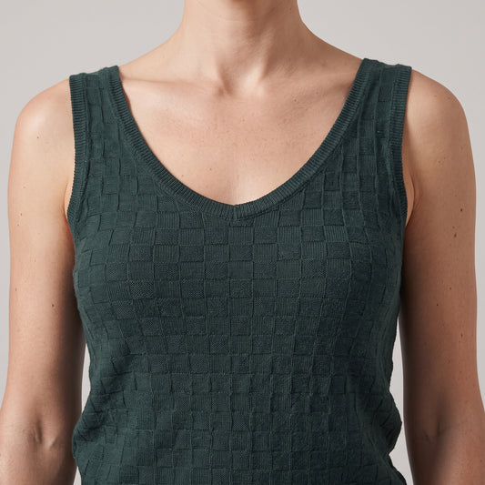 Textured V-Neck Knit Vest