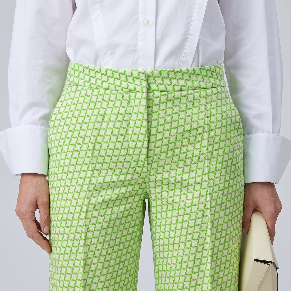 Geometric Print Tailored Shorts