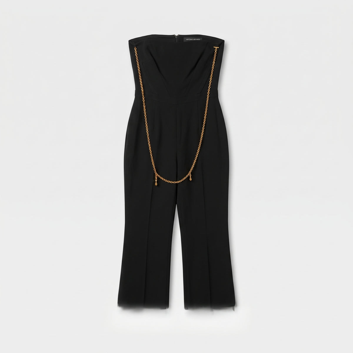 Strapless Chain Detail Jumpsuit