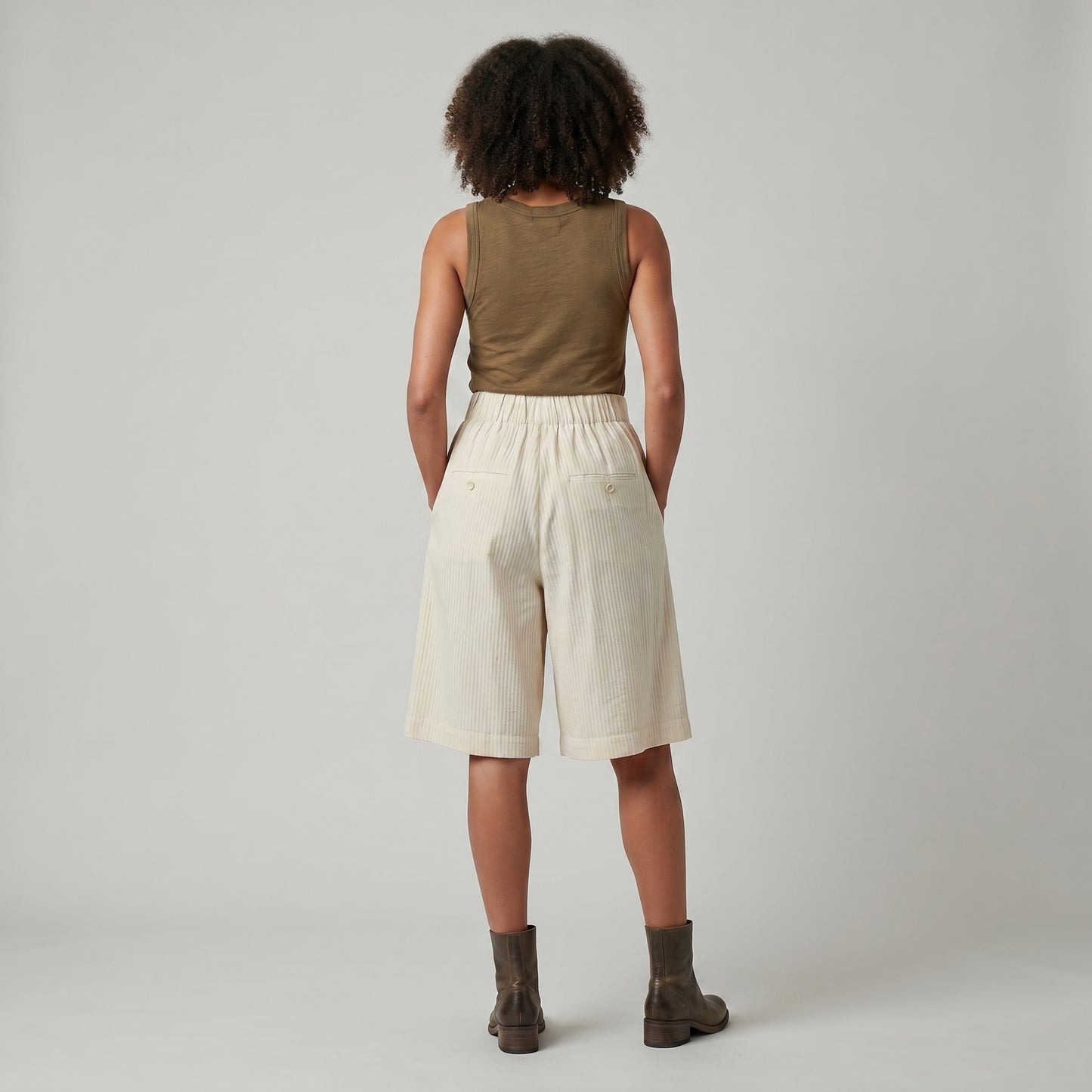 Pleated Wide Leg Shorts