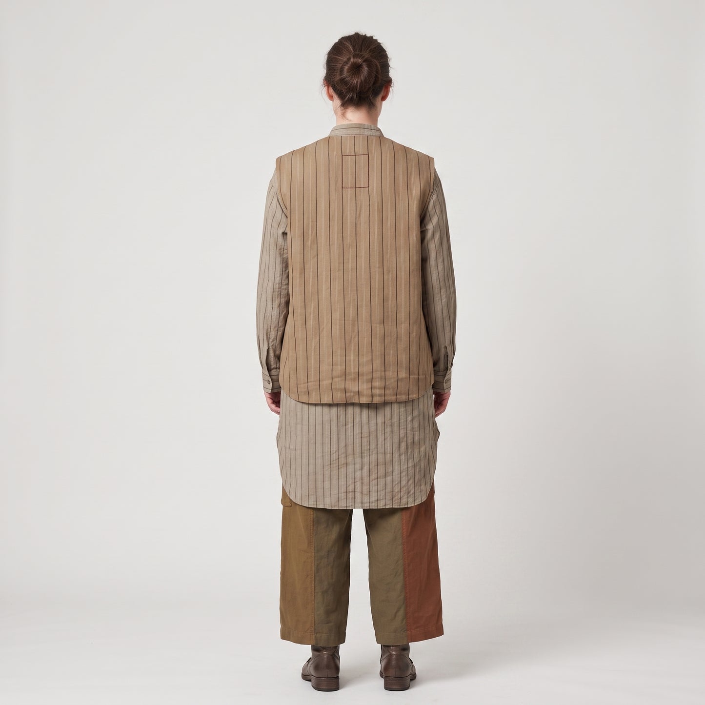 Tailored Button-Front Cotton Vest