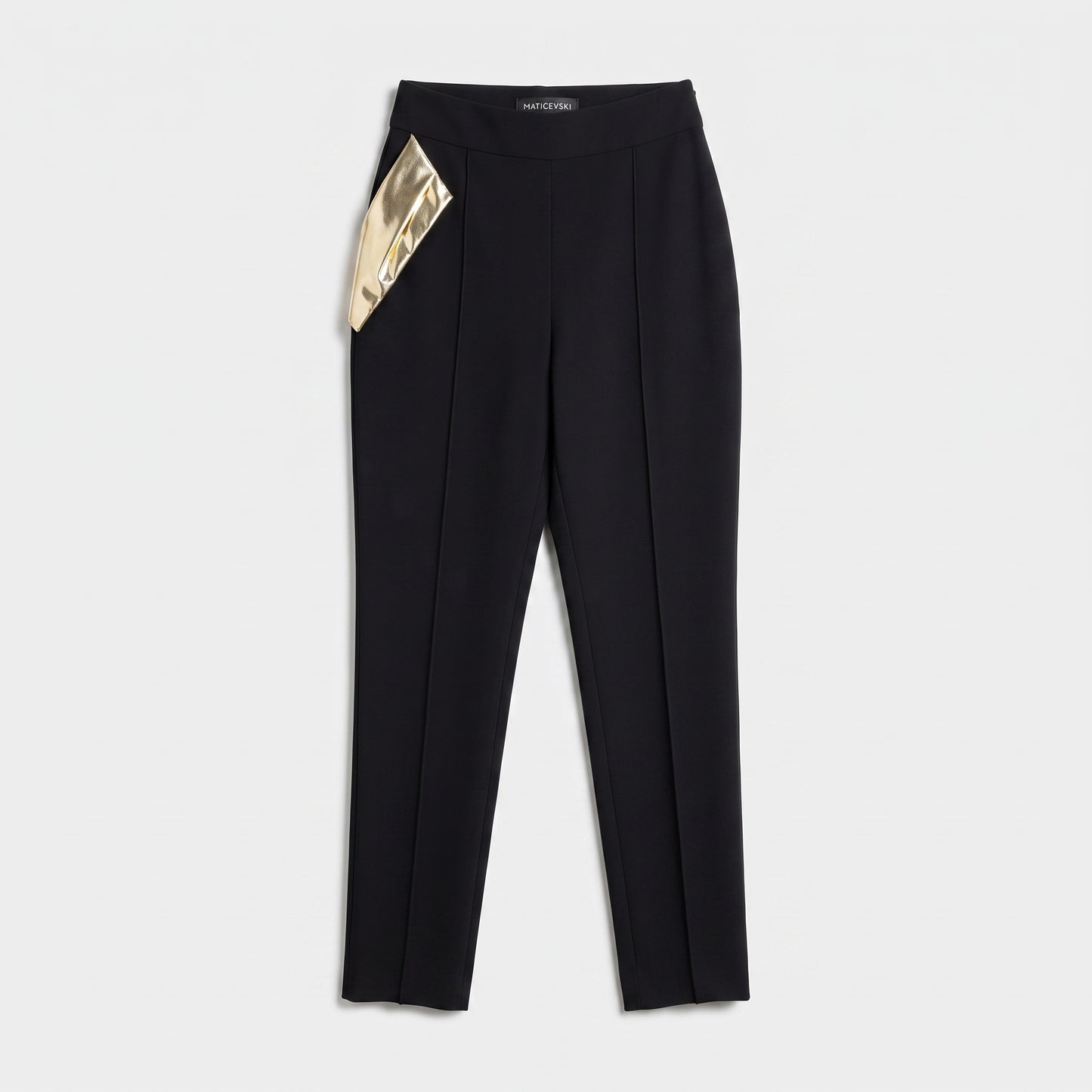 Metallic Detail Tailored Trousers