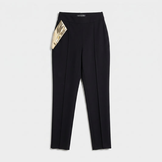 Metallic Detail Tailored Trousers