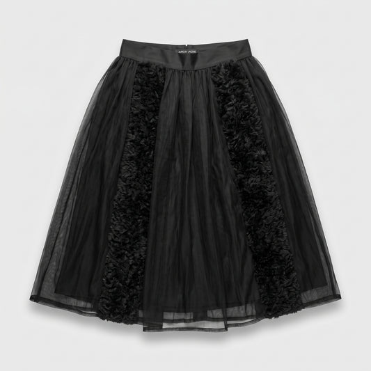 Embellished Black Tulle Skirt