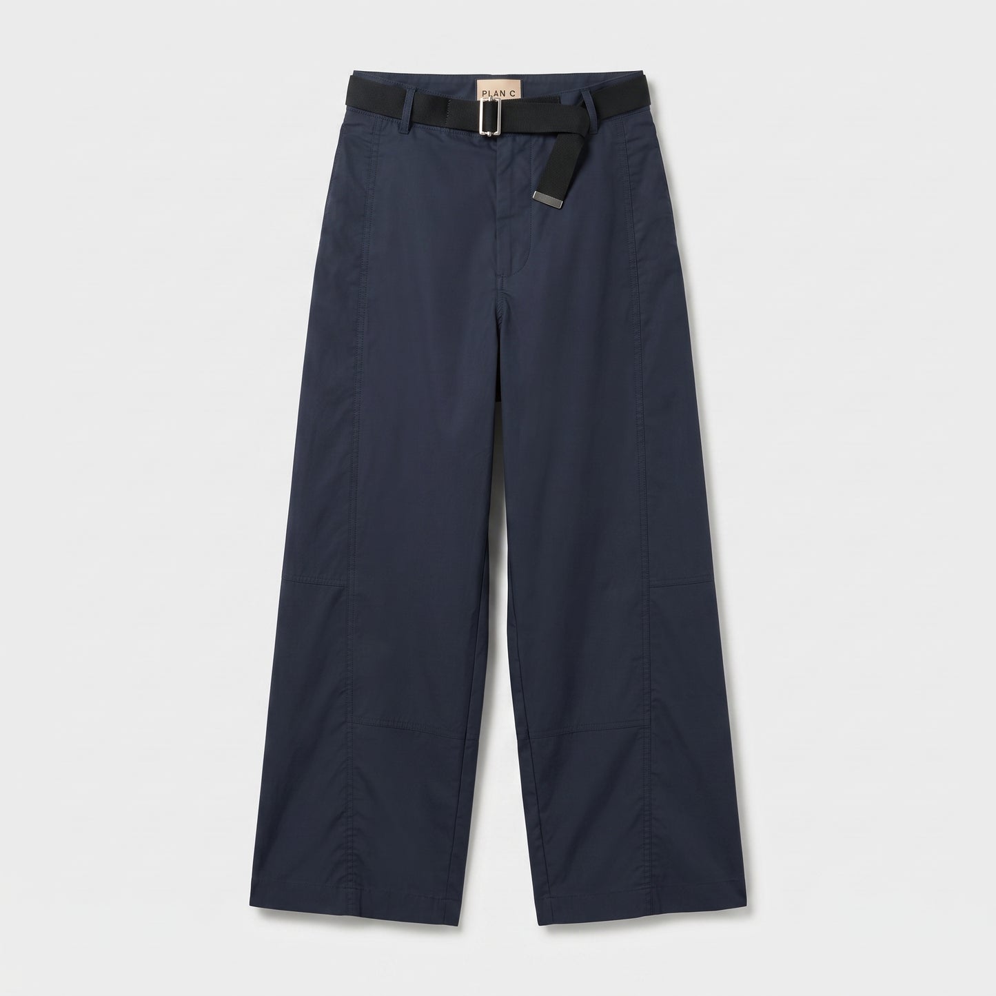 Belted Navy Technical Trousers