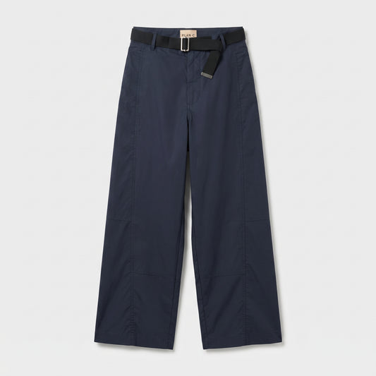 Belted Navy Technical Trousers