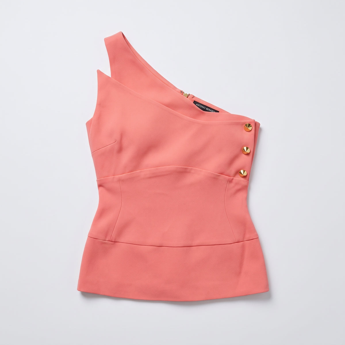 One-Shoulder Structured Peplum Top