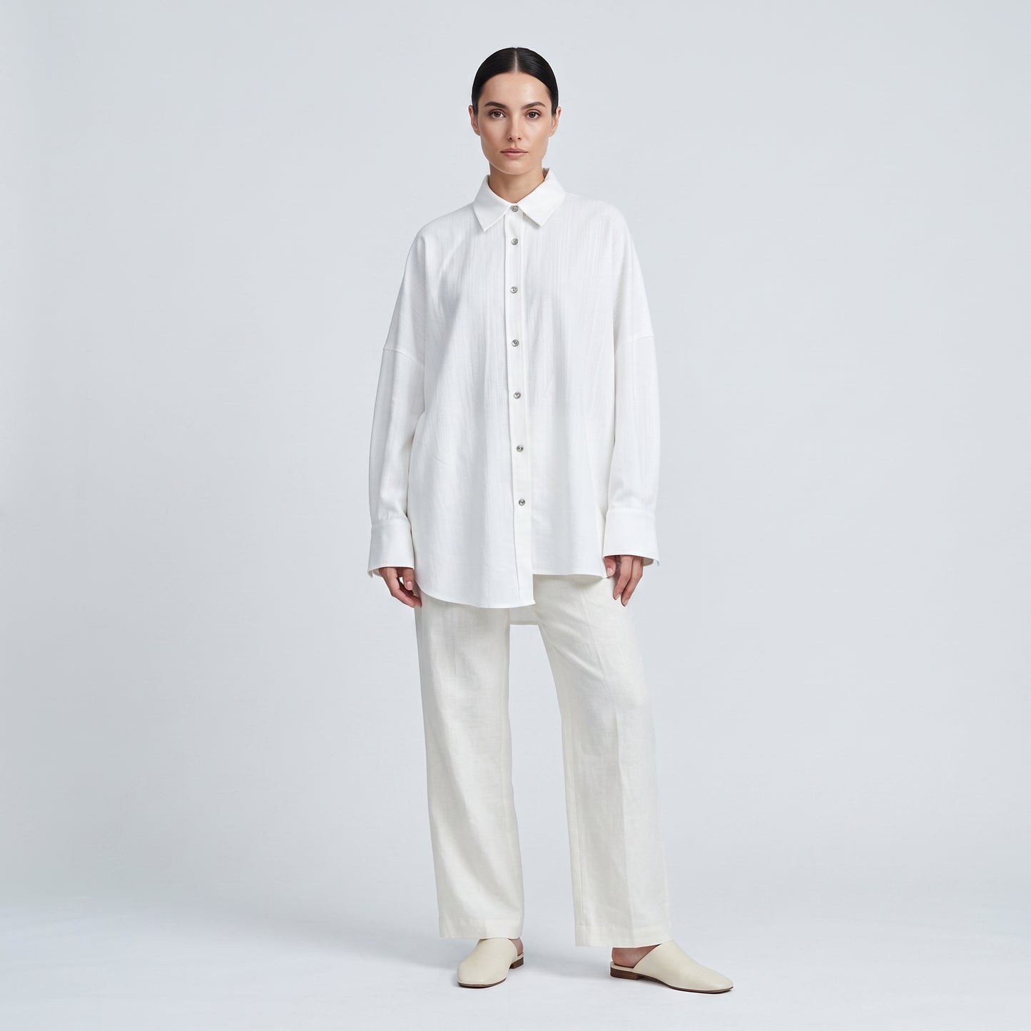 Essential Oversized White Cotton Shirt