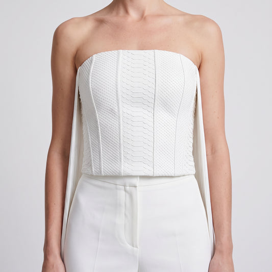 Structured Fringed Bandeau Top