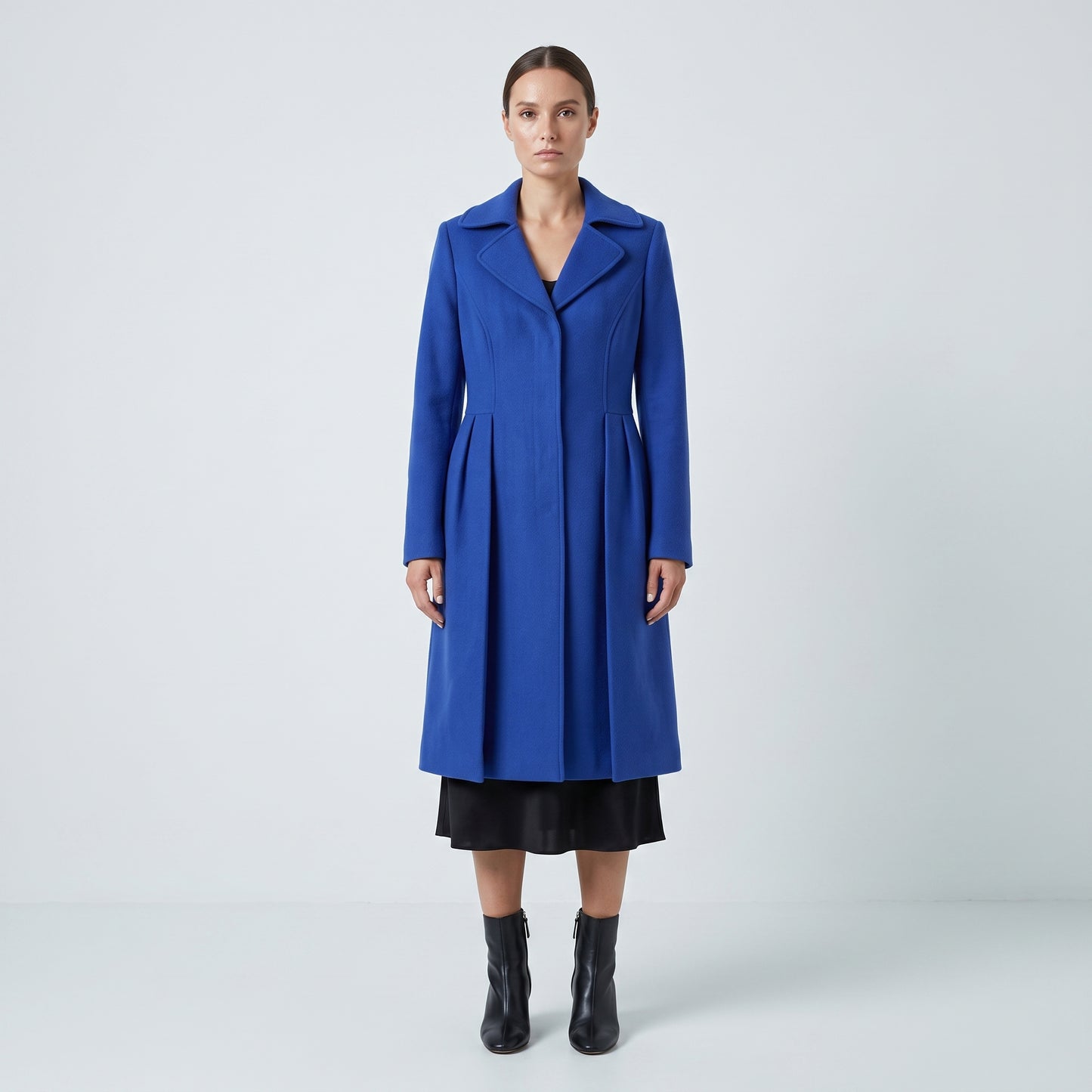 Tailored Royal Blue Wool Coat