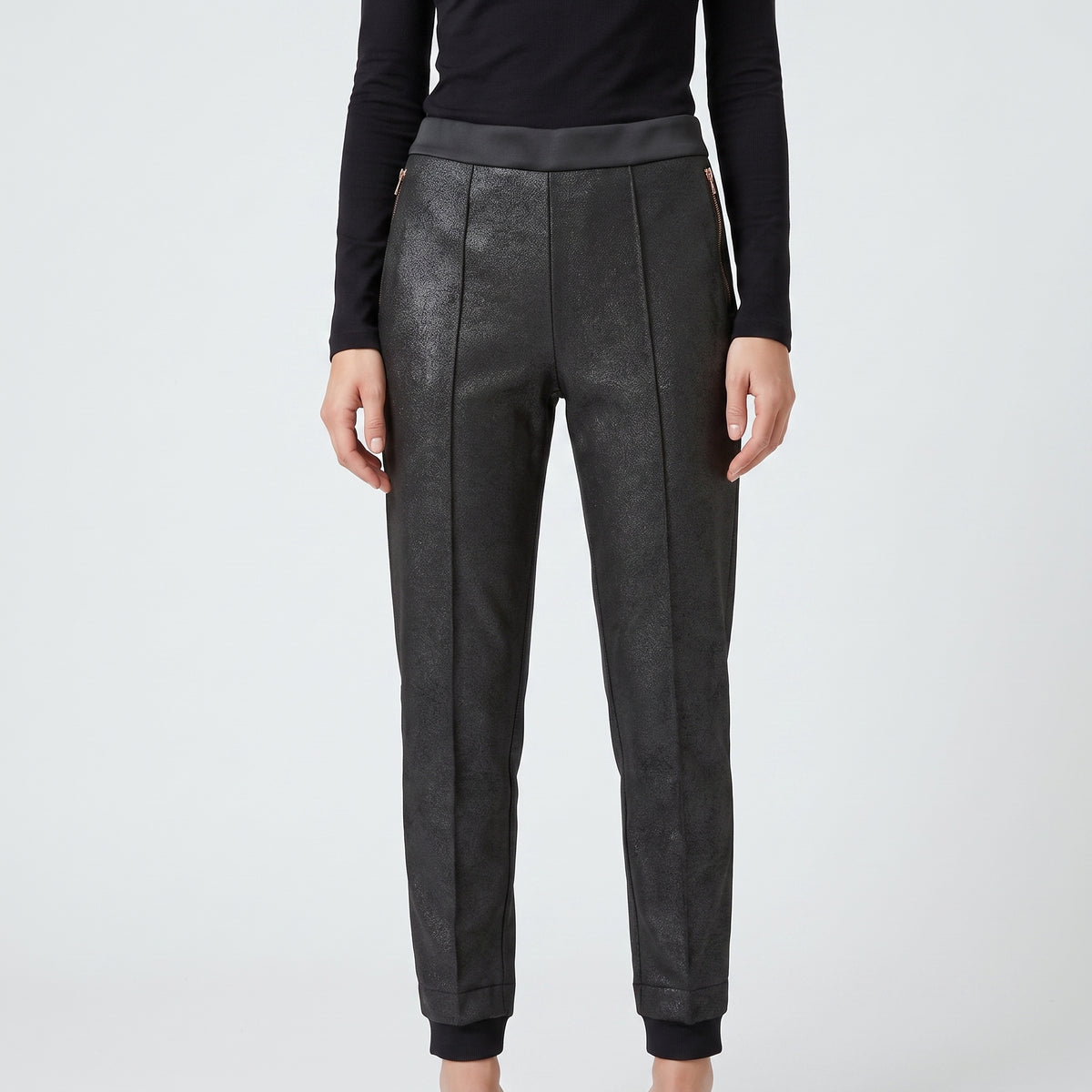 Metallic Slim Fit Trousers