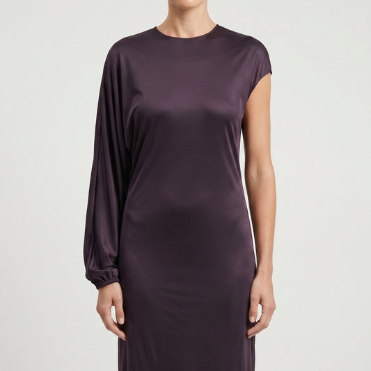 Asymmetrical One Sleeve Maxi Dress
