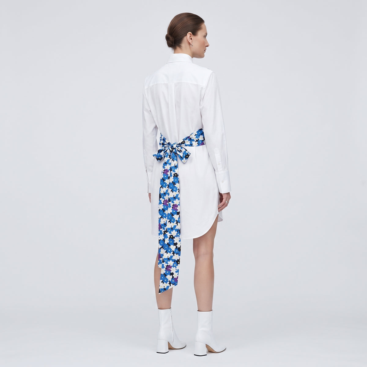 Floral Corset Detail Shirt Dress