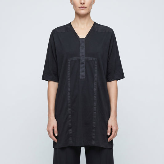 Paneled V-Neck T-Shirt