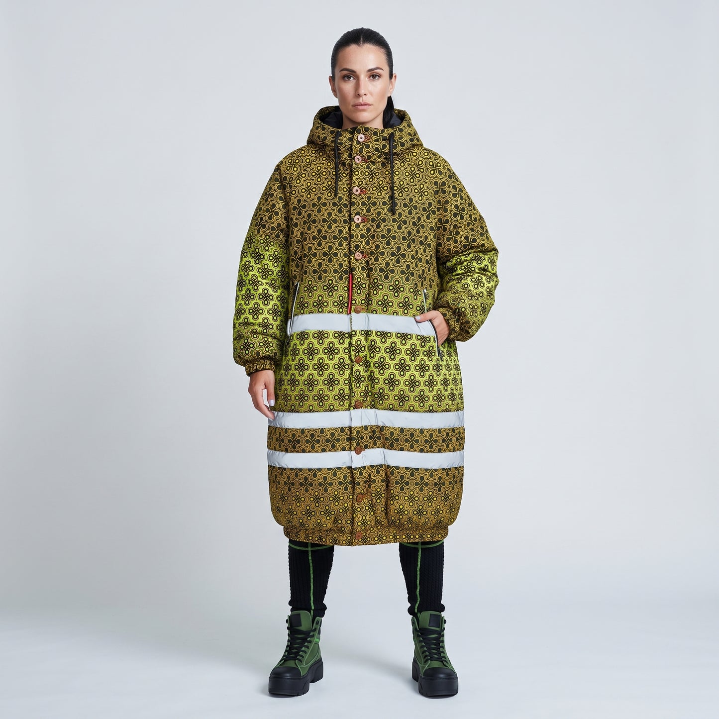 Printed Oversized Padded Parka