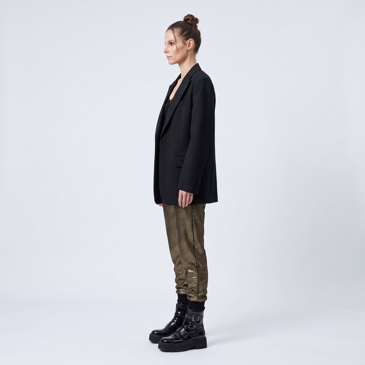 Metallic Sequin Embellished Joggers
