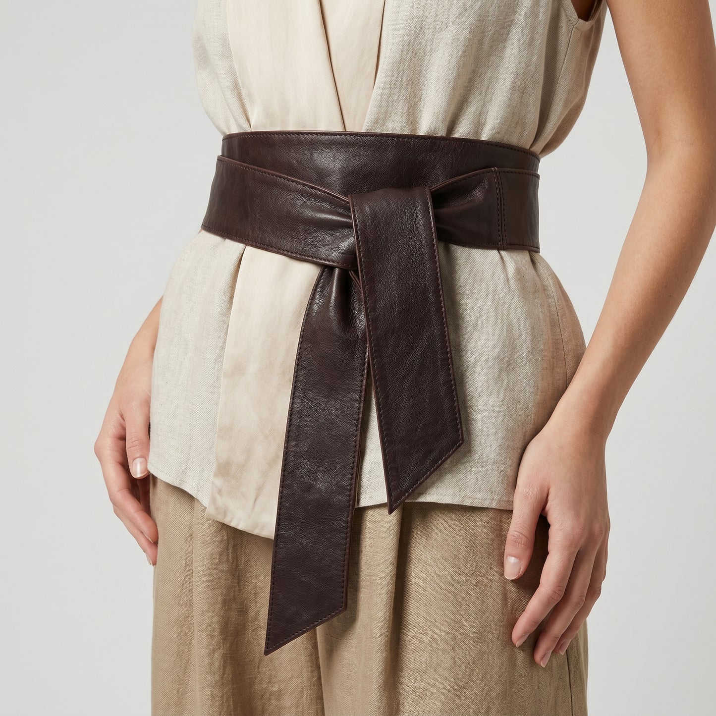 Classic Leather Wrap Belt