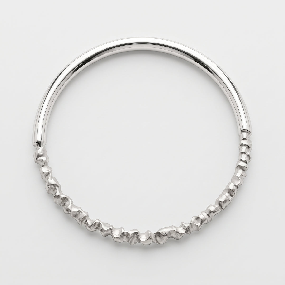 Textured Minimalist Silver Ring