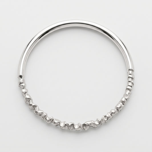 Textured Minimalist Silver Ring