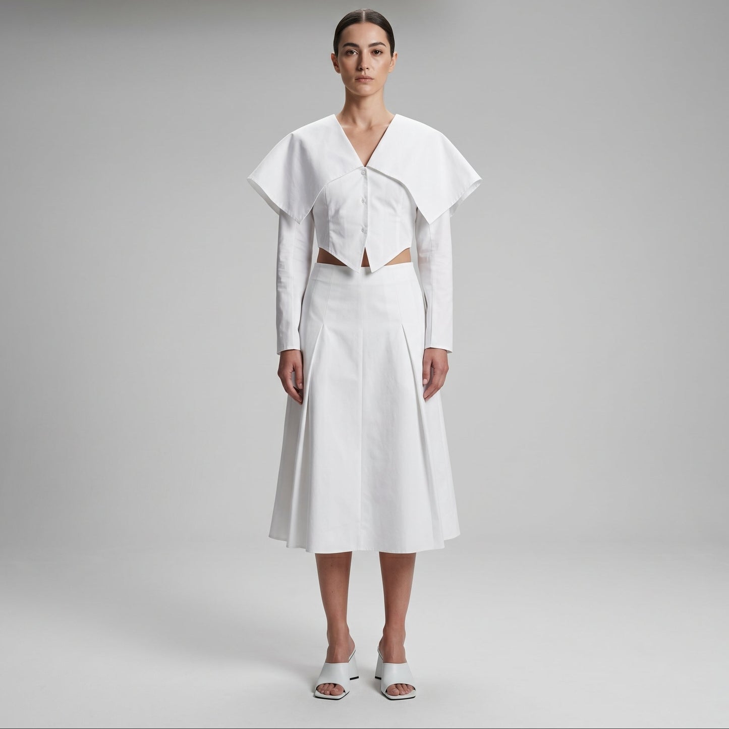Architectural Collared Cotton Shirt