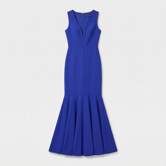 Sleeveless Royal Blue Mermaid Gown