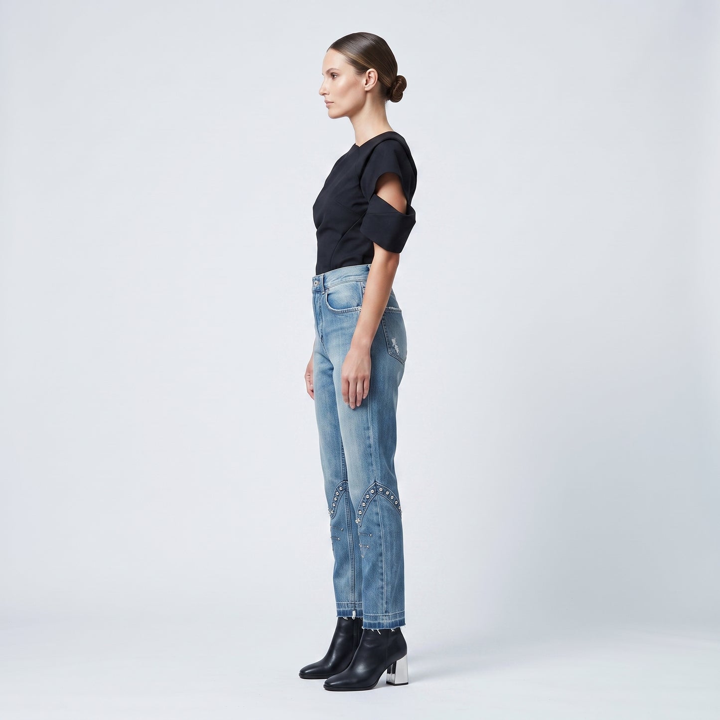 Embellished Slim Fit Denim Jeans