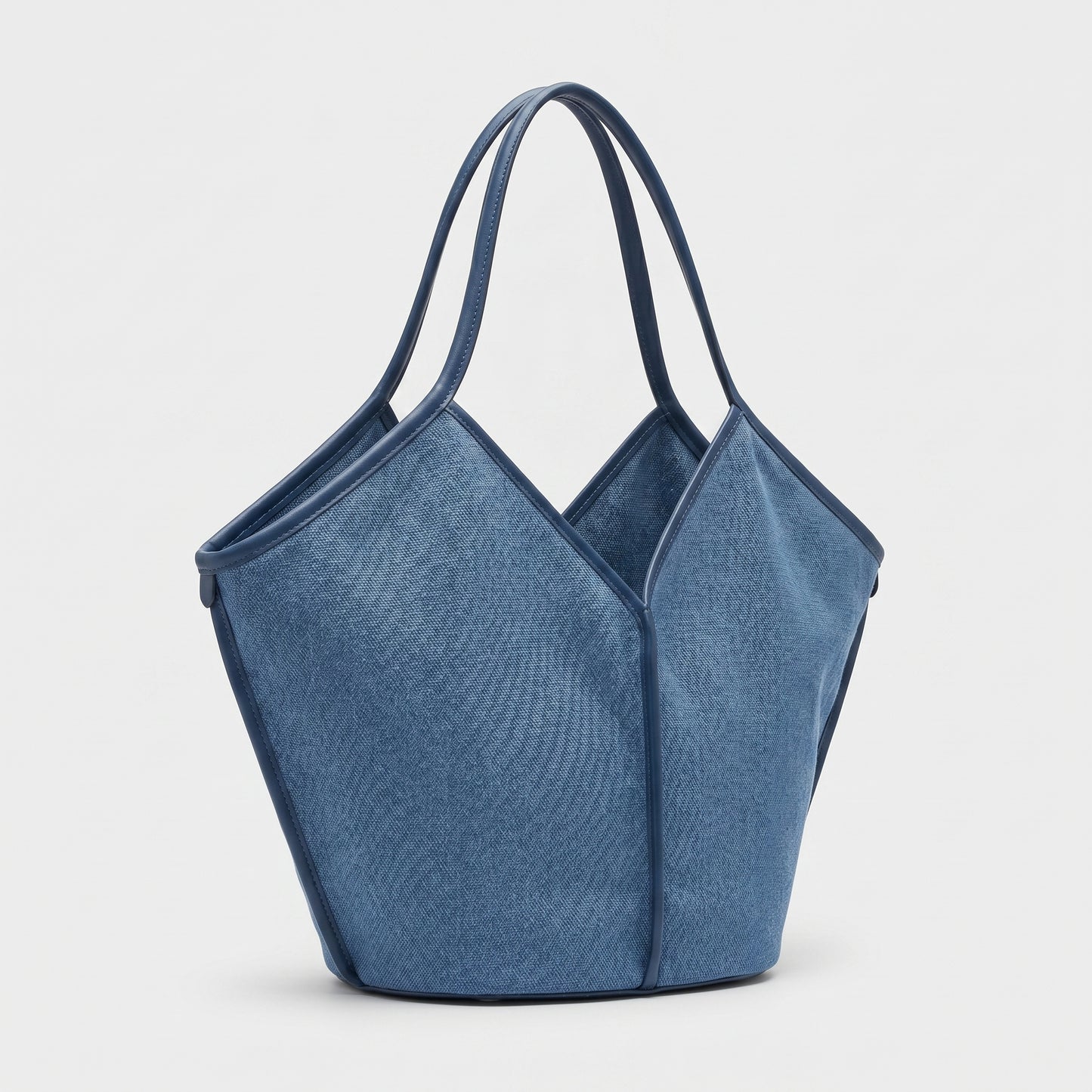 Soft Denim V-Shape Tote