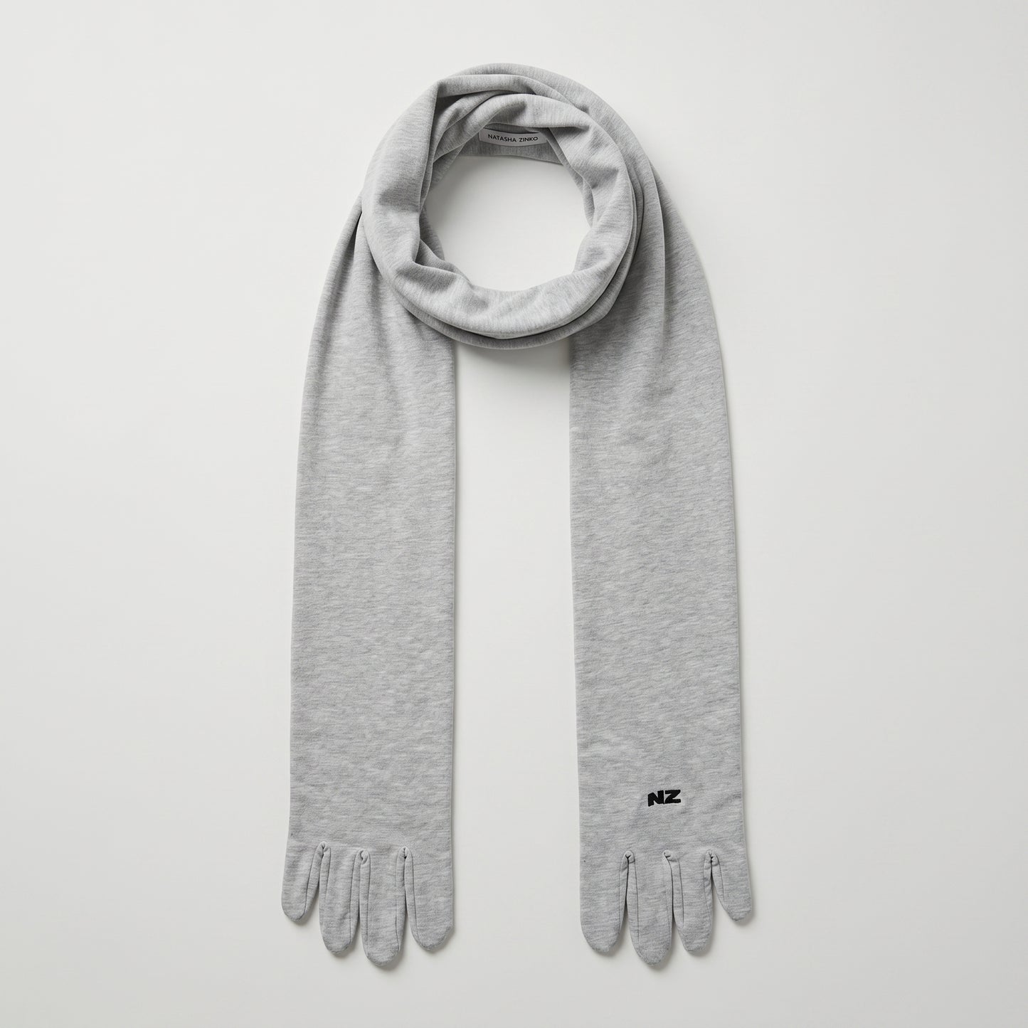 Glove Detail Jersey Scarf
