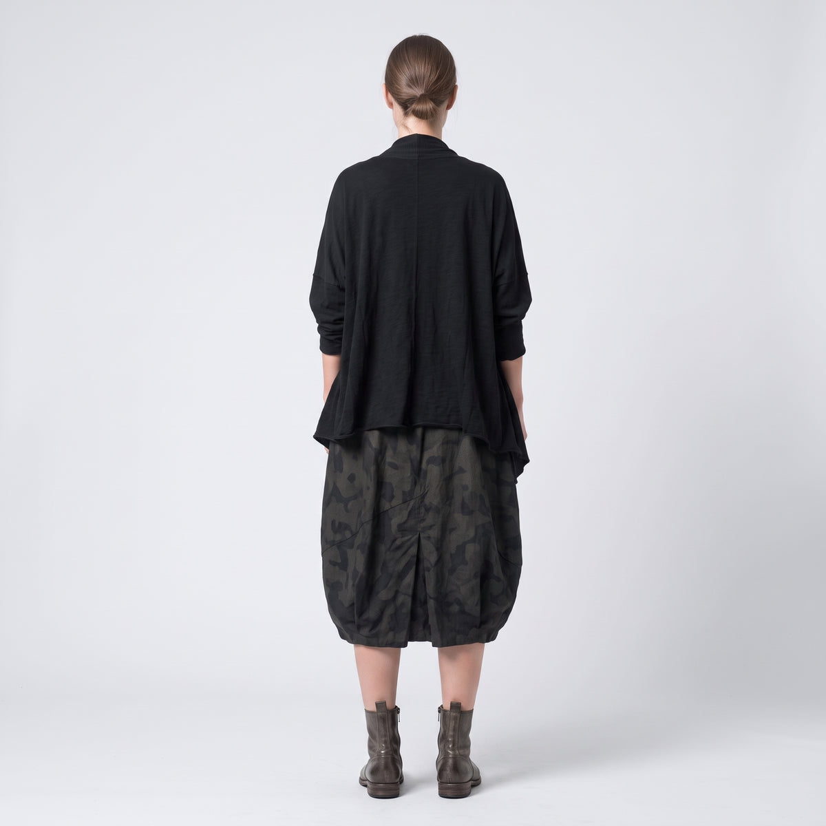 Abstract Print Balloon Skirt